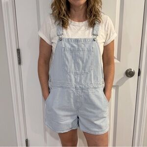 Old Navy Cotton Denim Slouchy Baggy Straight Jean Shortalls